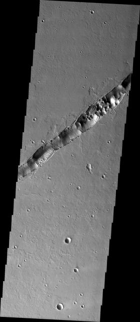 NASA image: Tharsis Collapse Pits