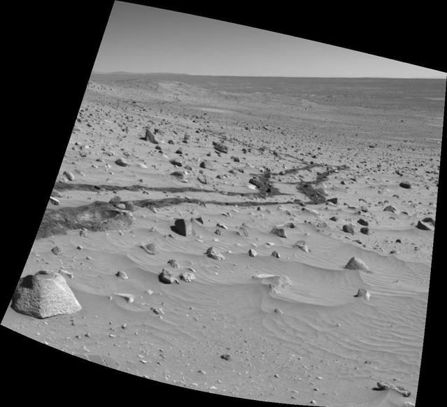 Spirit Looks Back on Sol 332