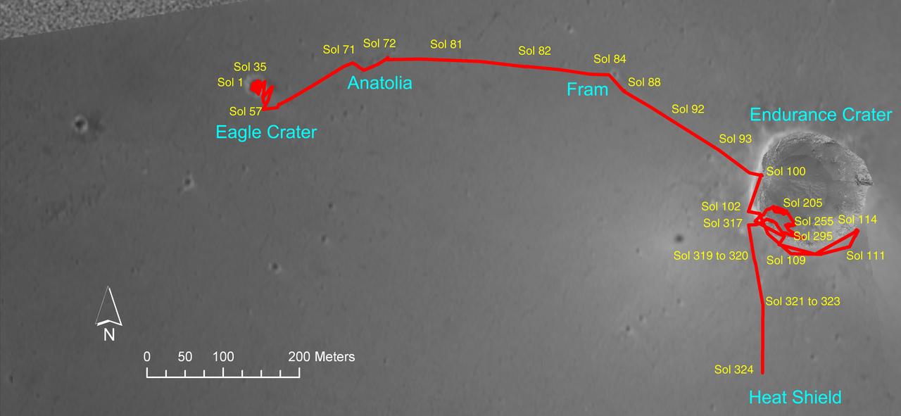 Opportunity Trek Across the Plains of Meridiani