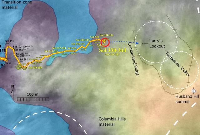 NASA image: Gusev Crater Geology as Seen from Above