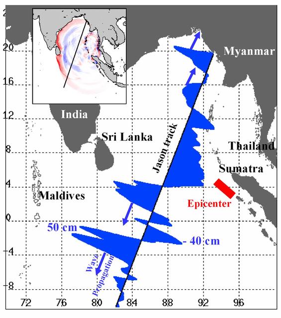 NASA image: NASA/French Satellite Data Reveal New Details of Tsunami