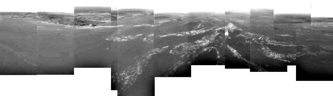 Composite of Titan Surface Seen During Descent