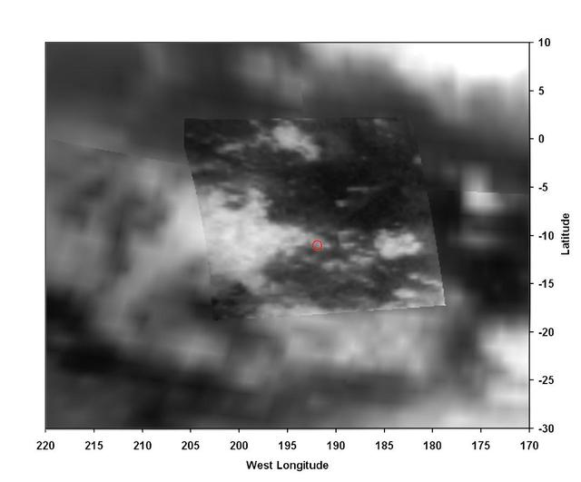 Titan Landing Site Seen From Cassini
