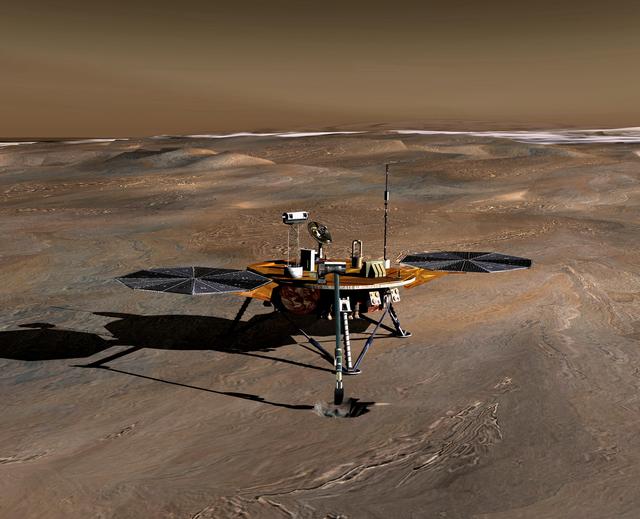 NASA image: Phoenix Mission Lander on Mars, Artist Concept