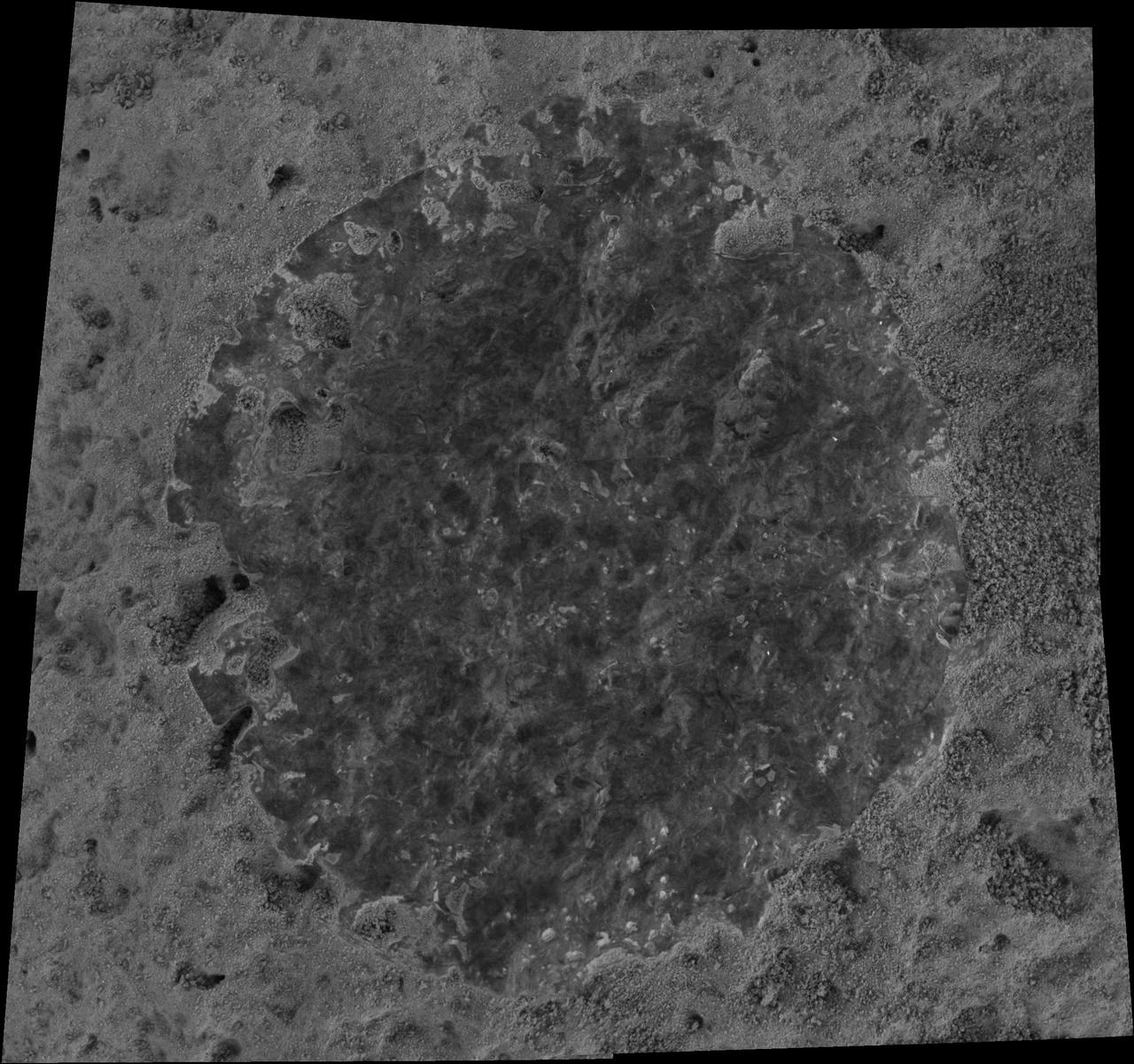 Brushed Target on Rock Champagne in Gusev Crater