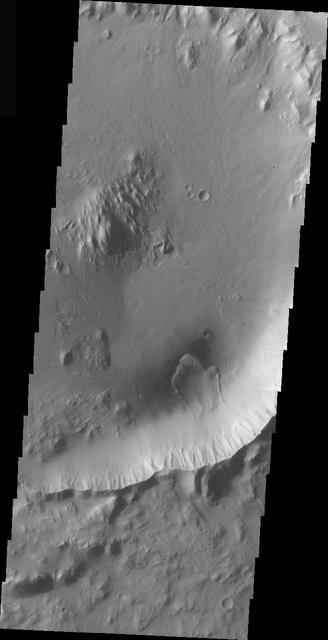 Landslide in a Crater