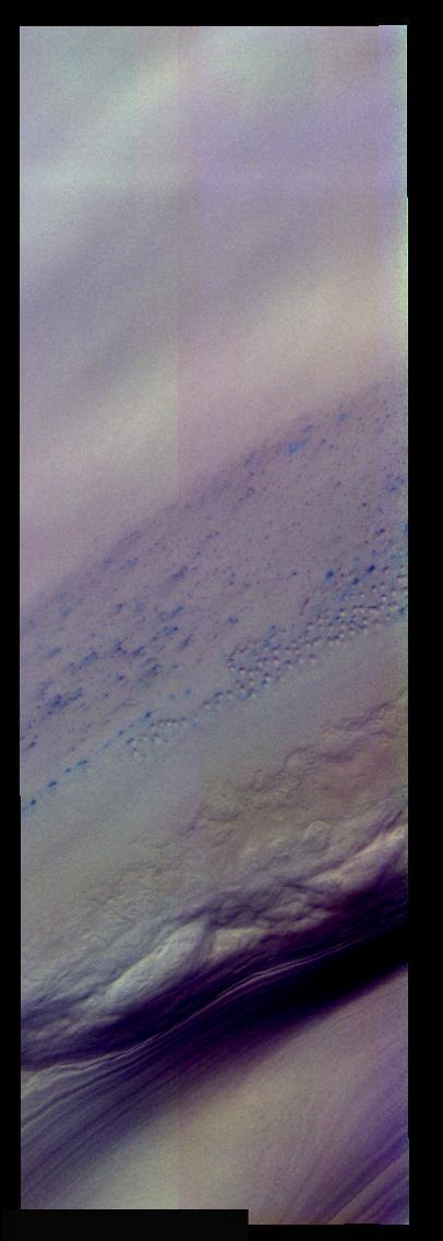 Blue Polar Dunes In False Color