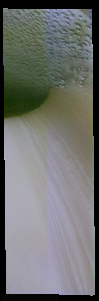 Ice Layer Cross-Section In False Color