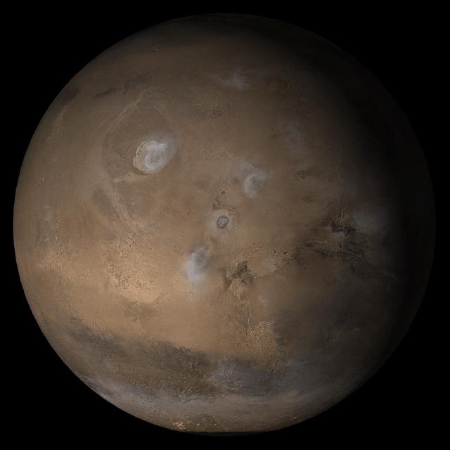 NASA image: Mars at Ls 160°: Tharsis