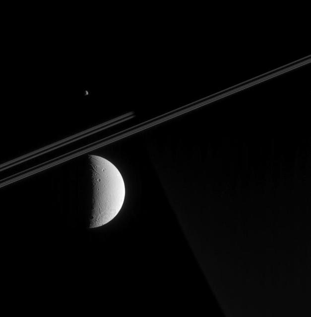 NASA image: Aligned Moons