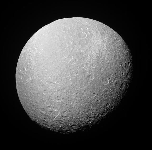 Above Rhea South Pole