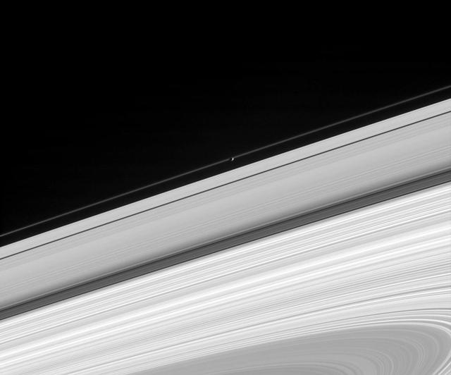 NASA image: Pandora Occults the F Ring