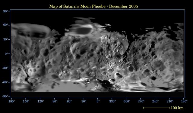 NASA image: Map of Phoebe -- December 2005