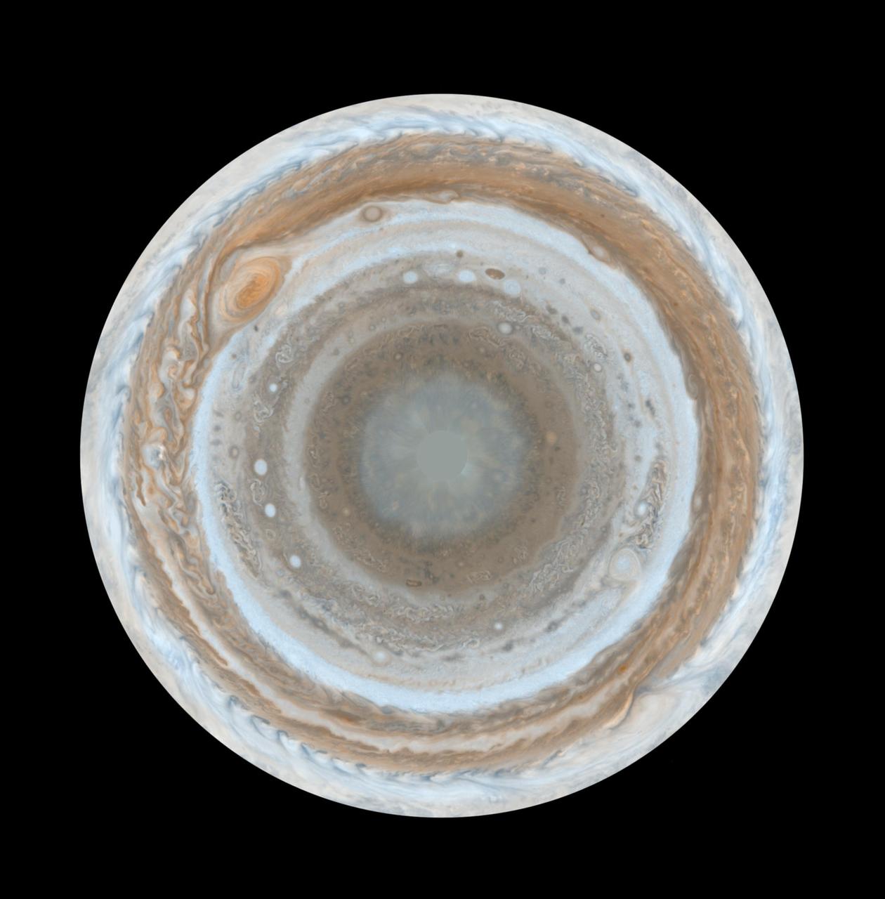 These color maps of Jupiter were constructed from images taken by the narrow-angle camera onboard NASA Cassini spacecraft as the spacecraft neared Jupiter during its flyby of the giant planet. 