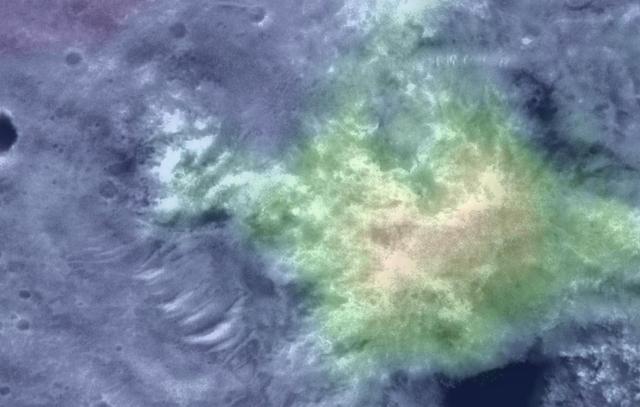 NASA image: Columbia Hills Color Elevation Map