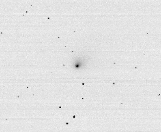 On April 25, 2005 NASA Deep Impact spacecraft obtained its first optical navigation Op-Nav image of comet Tempel 1. At the time the picture was taken the distance between spacecraft and comet was 64 million kilometers 39.7 million miles away.