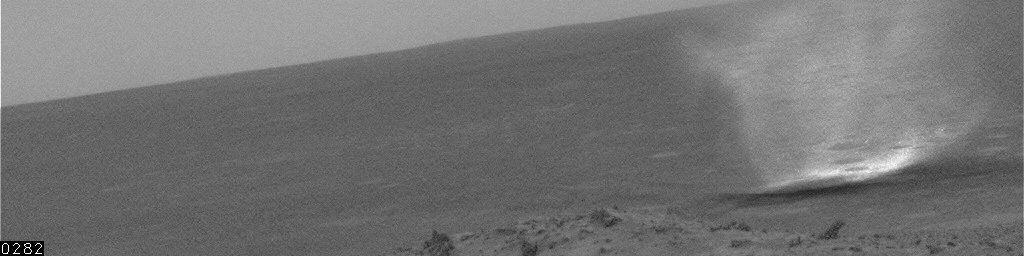 Dust Devil Near Spirit, Sol 446