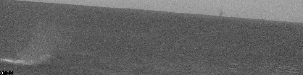 Large Dust Devil on Horizon, Sol 468