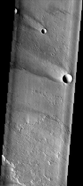 These windstreaks occur on top of lava flows from Arsia Mons
