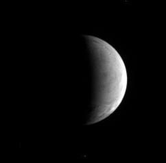 Few large craters are to be found in the wrinkled terrain of Enceladus, where the surface has been reworked by geologic processes presumably resulting from the moon inner warmth