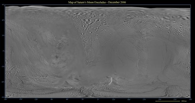 Map of Enceladus - December 2006