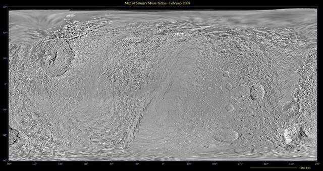 NASA image: Map of Tethys - February 2008