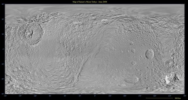 NASA image: Map of Tethys