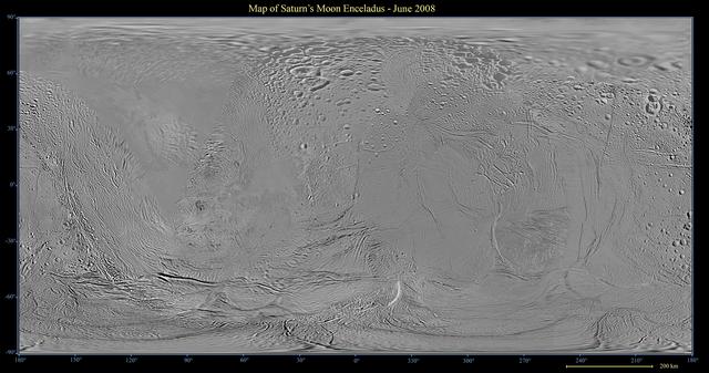NASA image: Map of Enceladus