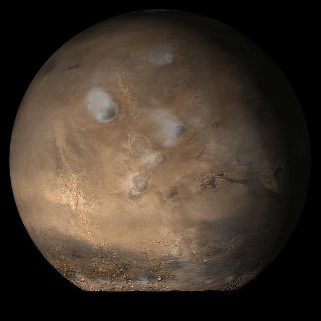 NASA image: Mars at Ls 79°: Tharsis