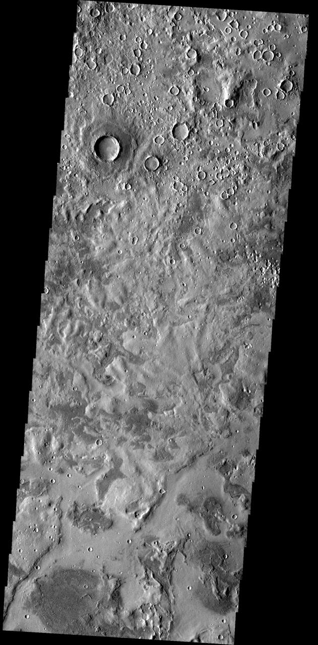 This unusual surface texture is found in Utopia Planitia.