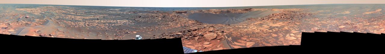 Of Craters and Erosion: Opportunity Examines Beagle False Color