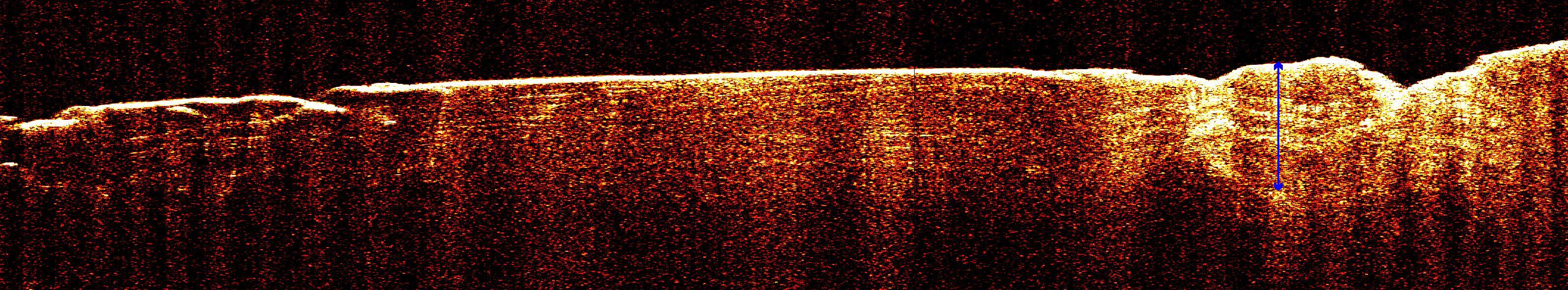 Radar View of Layering near Mars South Pole, Orbit 1360