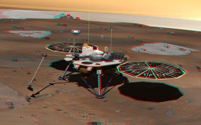 NASA image: Phoenix Lander on Mars Stereo
