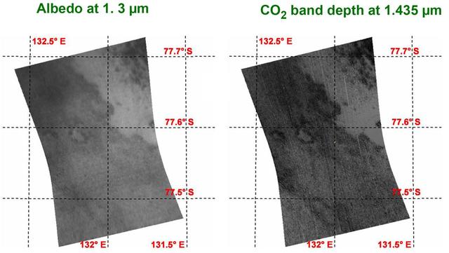 NASA image: South Polar Cryptic Terrain in Early Spring