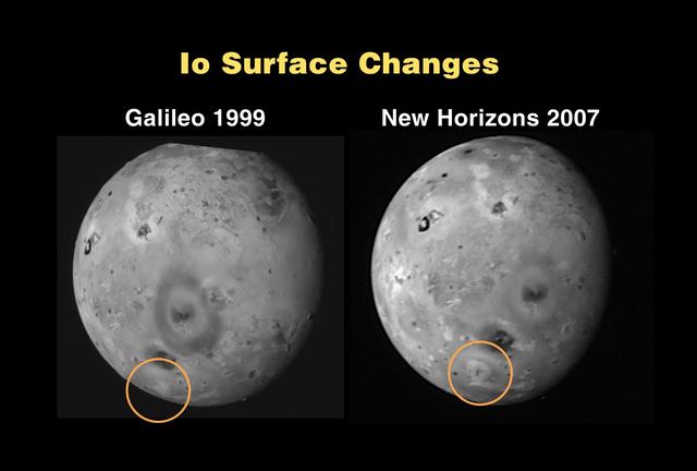 NASA image: Io Surface Changes