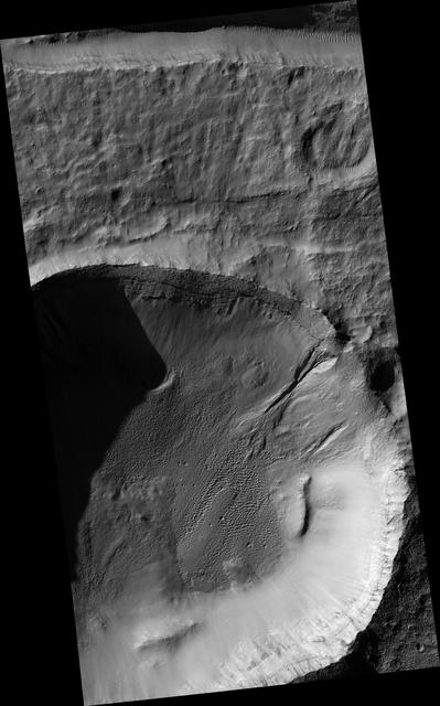 NASA image: Gully Apron in Crater