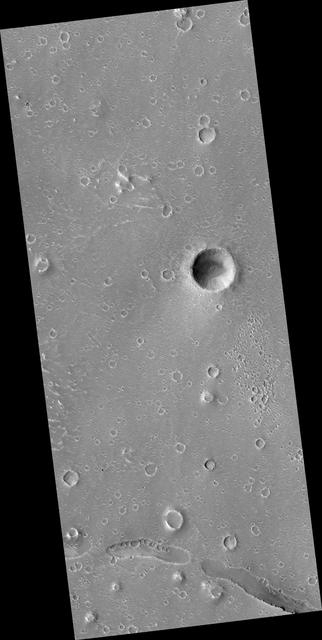 NASA image: Cratered Cones near Hephaestus Fossae
