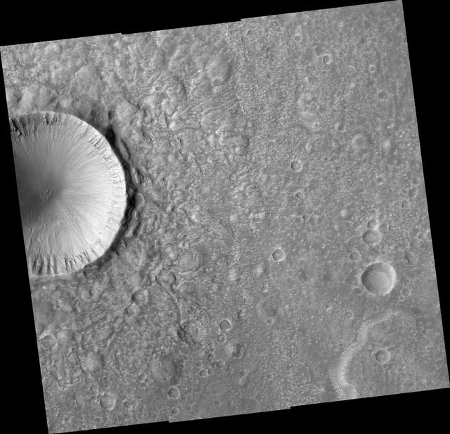 NASA image: Crater Ejecta Morphology