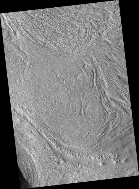 NASA image: Juncture of Valleys with Lineated Fill