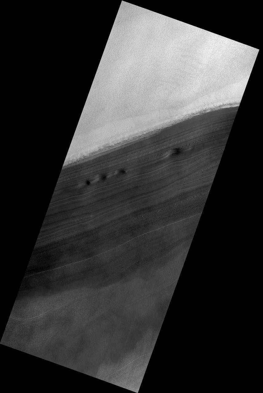 Exposure of North Polar Layered Deposits