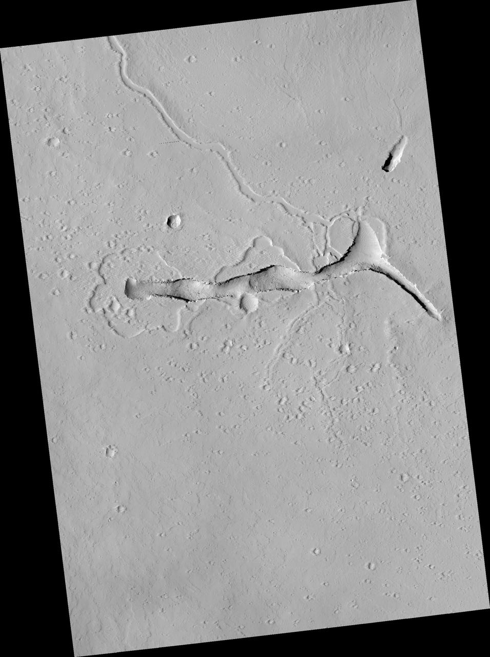Volcanic Vent in the Tharsis Region