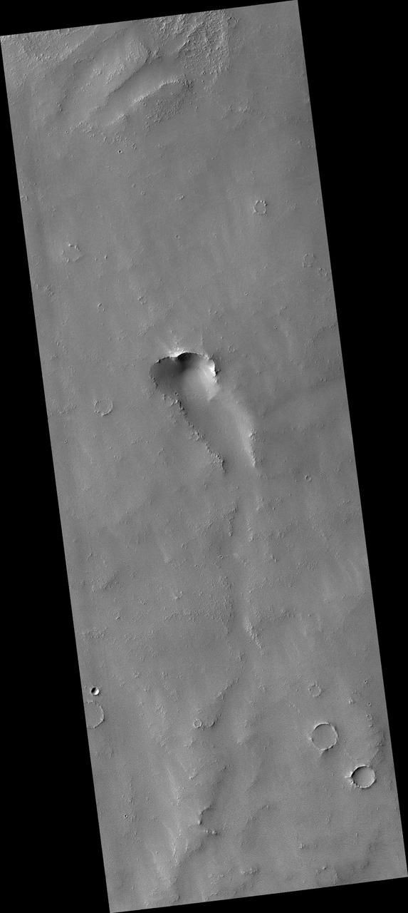 Dusty Volcanic Vent in Syria Planum