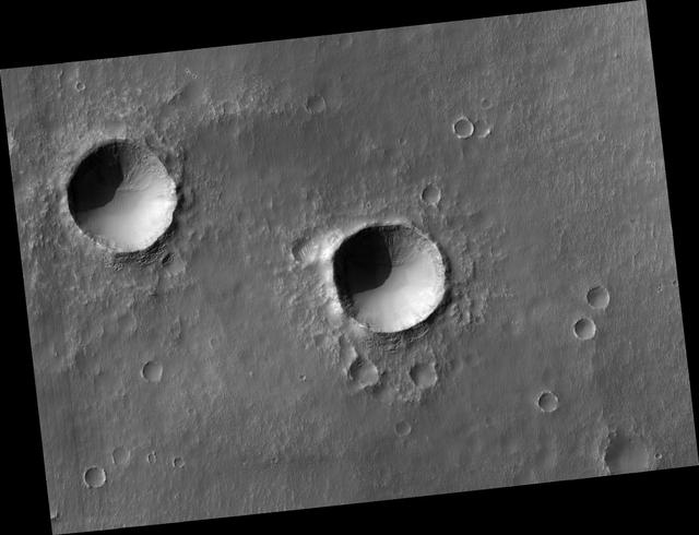 NASA image: Two Southern Hemisphere Craters