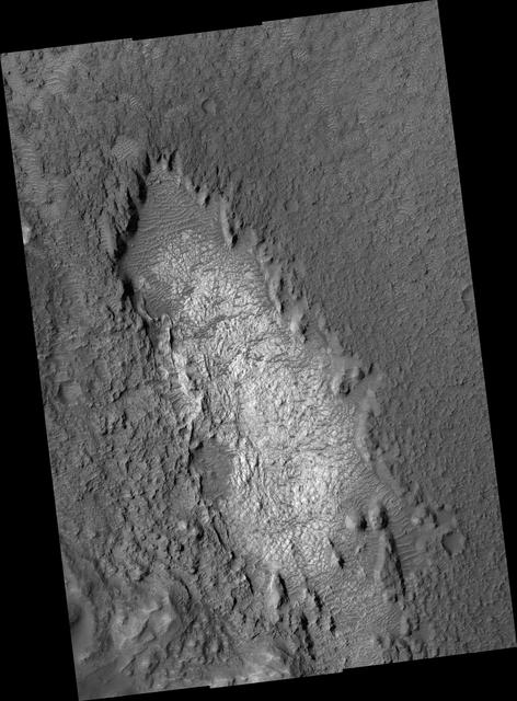 NASA image: Light Outcrop on Crater Floor