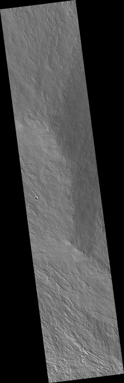 Large Lava Fan on the Northwestern Flank of Olympus Mons