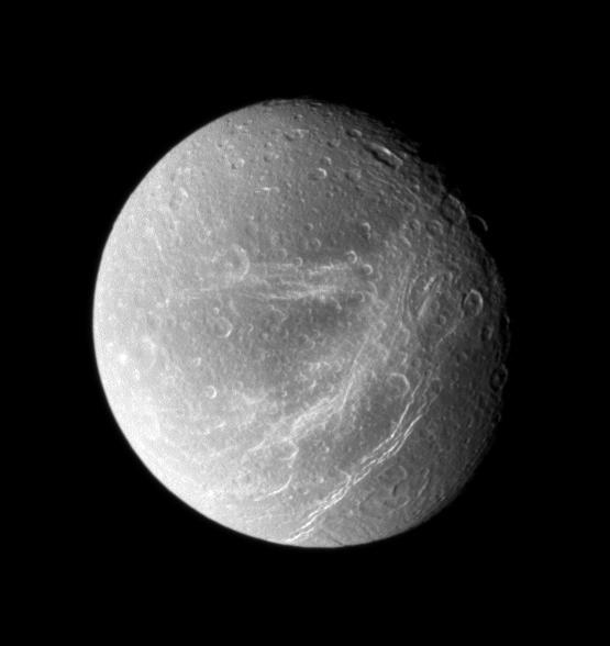 Scratches on Dione