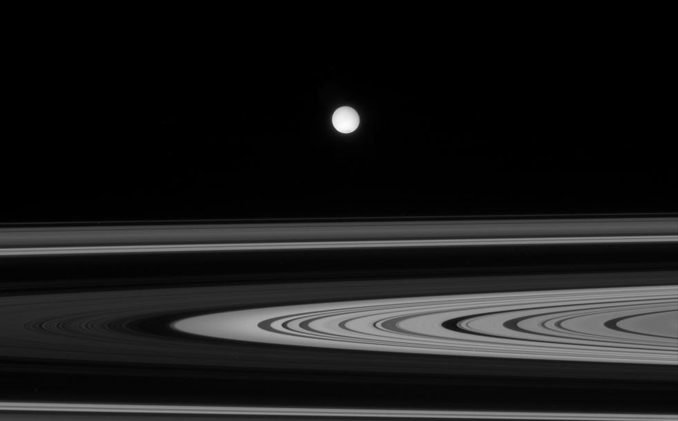 NASA image: Enceladus Afar