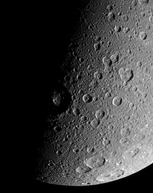 NASA image: Battered Dione