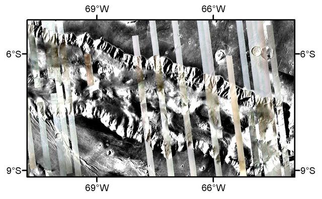 NASA image: CRISM Mulitspectral Map of Eastern Candor Chasma