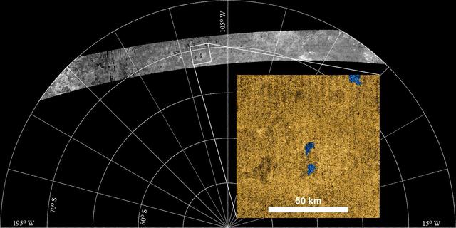 Radar Sees Lakes in Titan Southern Hemisphere